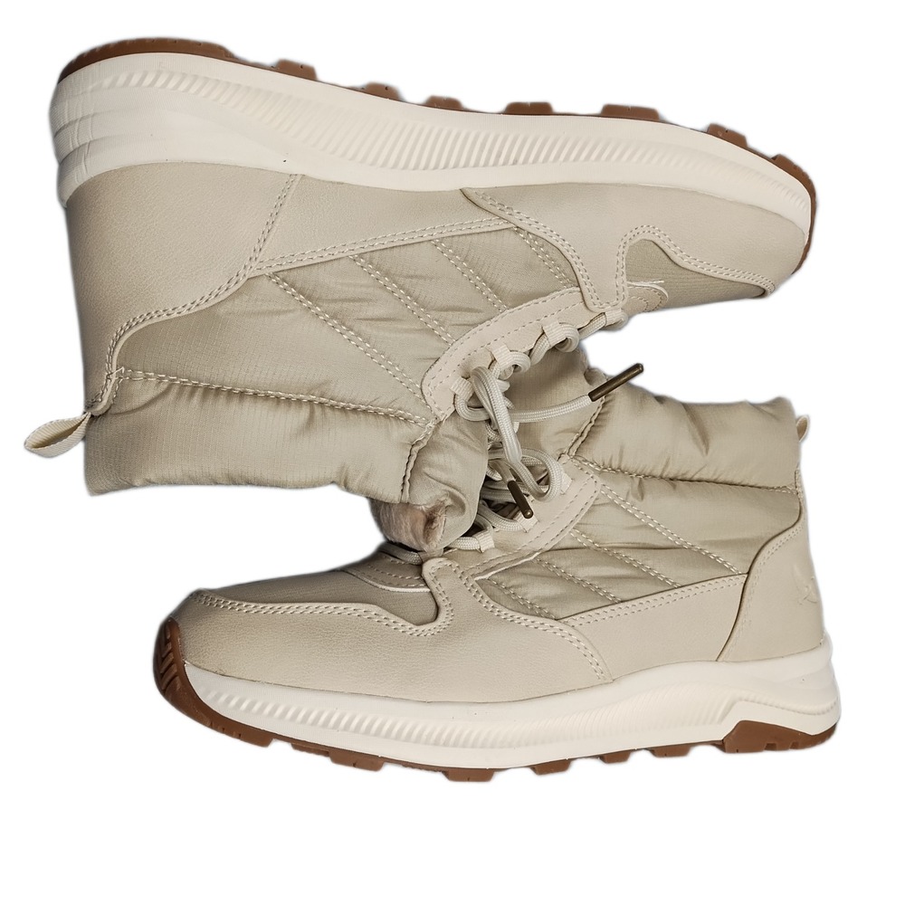 Eddie Bauer Balasana Boots Womens Size 10M Tan Synthetic Mid Top Lace Up